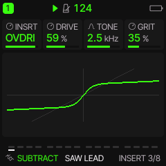 Track Insert FX Screen