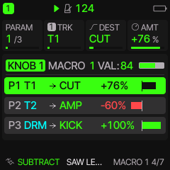 Patch Modulation Matrix Screen