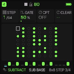 64-Step Dual-View Sequencer (8x8 View)