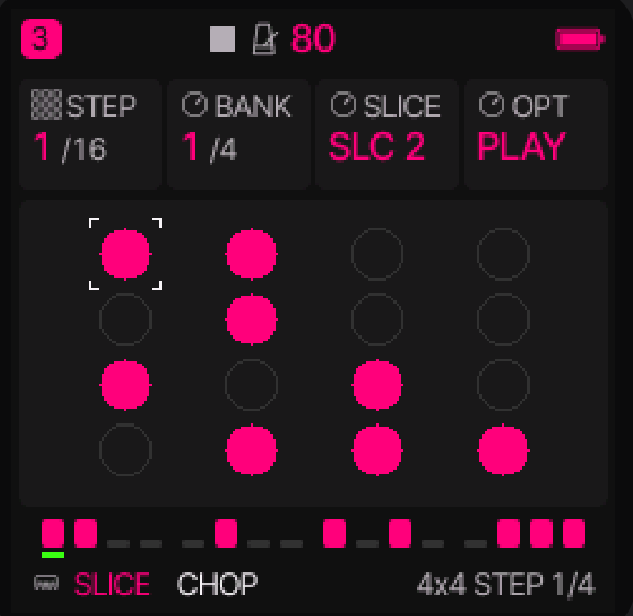 64-Step Dual-View Sequencer (4x4 View)