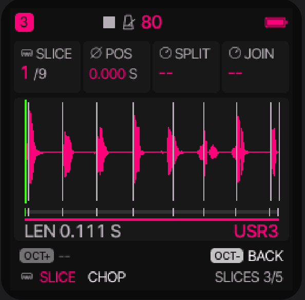 Manual Slice Point Editor (SLICES Page)